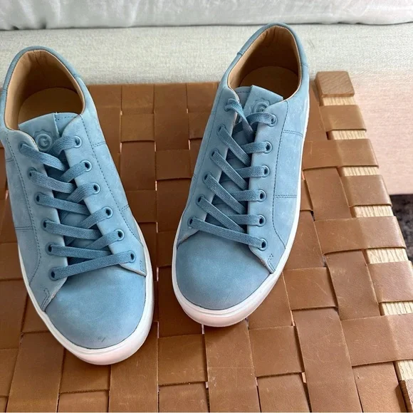 GREATS Brooklyn Size 40 US 10 Blue Suede Lace Up Shoes Casual Sneakers